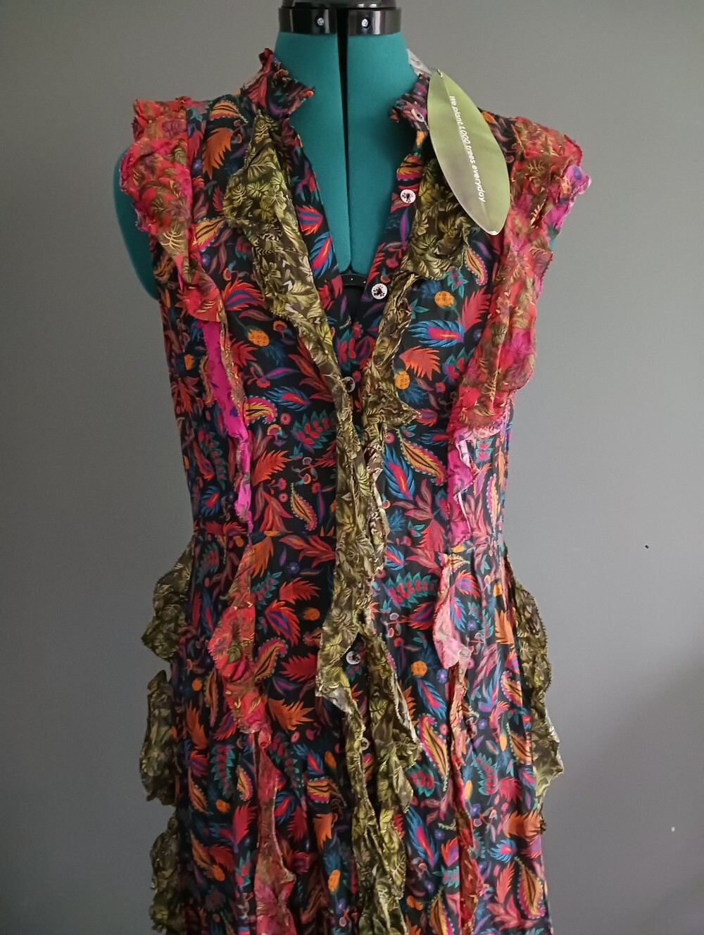 NWT Farm Riomixed Mini Prints Midi Dress Size M - Picture 2 of 12